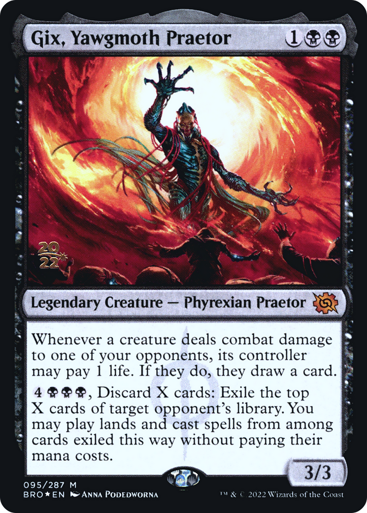 Gix, Yawgmoth Praetor (PRE-95S) [The Brothers' War Promos] Foil MTG Single Wizards of the Coast