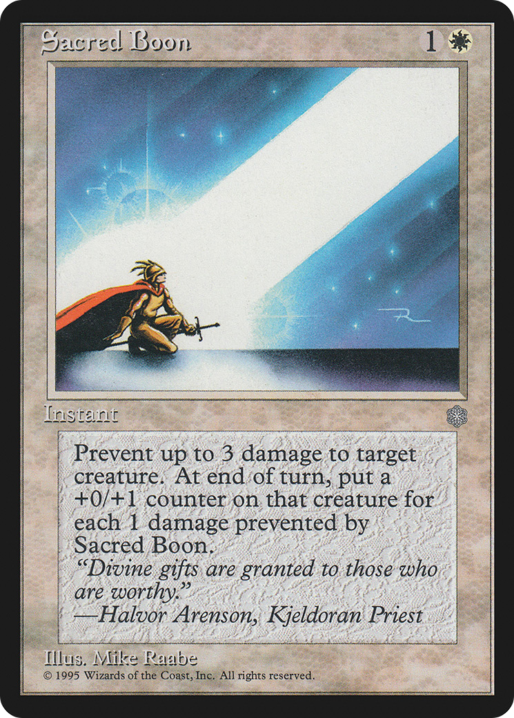 Sacred Boon (ICE-050) [Ice Age] MTG Single Wizards of the Coast