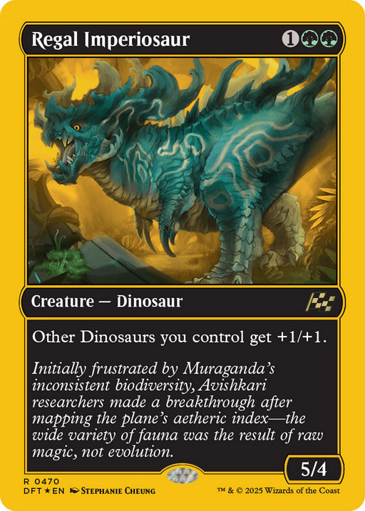 Regal Imperiosaur (First-Place Foil) (DFT-470) [Aetherdrift] Foil MTG Single Wizards of the Coast