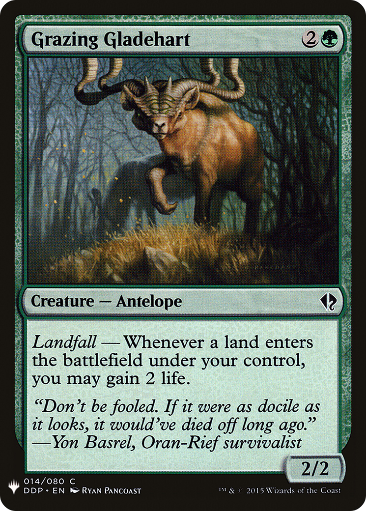 Grazing Gladehart (LIST-DDP-14) [Mystery Booster] The List MTG Single Wizards of the Coast