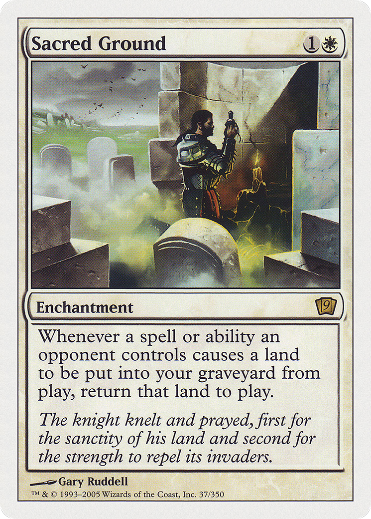 Sacred Ground (9ED-037) [9th Edition] Foil MTG Single Wizards of the Coast