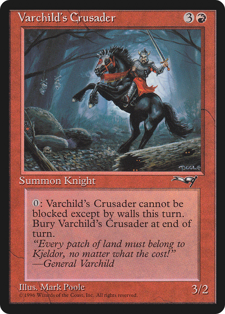Varchild's Crusader (ALL-82B) [Alliances] MTG Single Wizards of the Coast