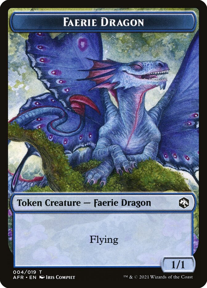 Spider // Faerie Dragon Double-Sided Token [Dungeons & Dragons: Adventures in the Forgotten Realms Tokens] MTG Single Magic: The Gathering   