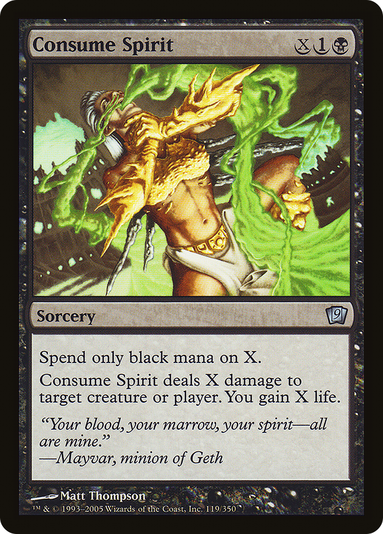 Consume Spirit (9ED-119) [9th Edition] MTG Single Wizards of the Coast