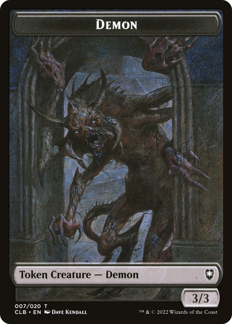 Demon (CLB-007) [Tokens] Battle for Baldur's Gate Tokens MTG Single Wizards of the Coast