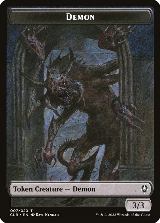Demon (CLB-007) [Tokens] Battle for Baldur's Gate Tokens MTG Single Wizards of the Coast
