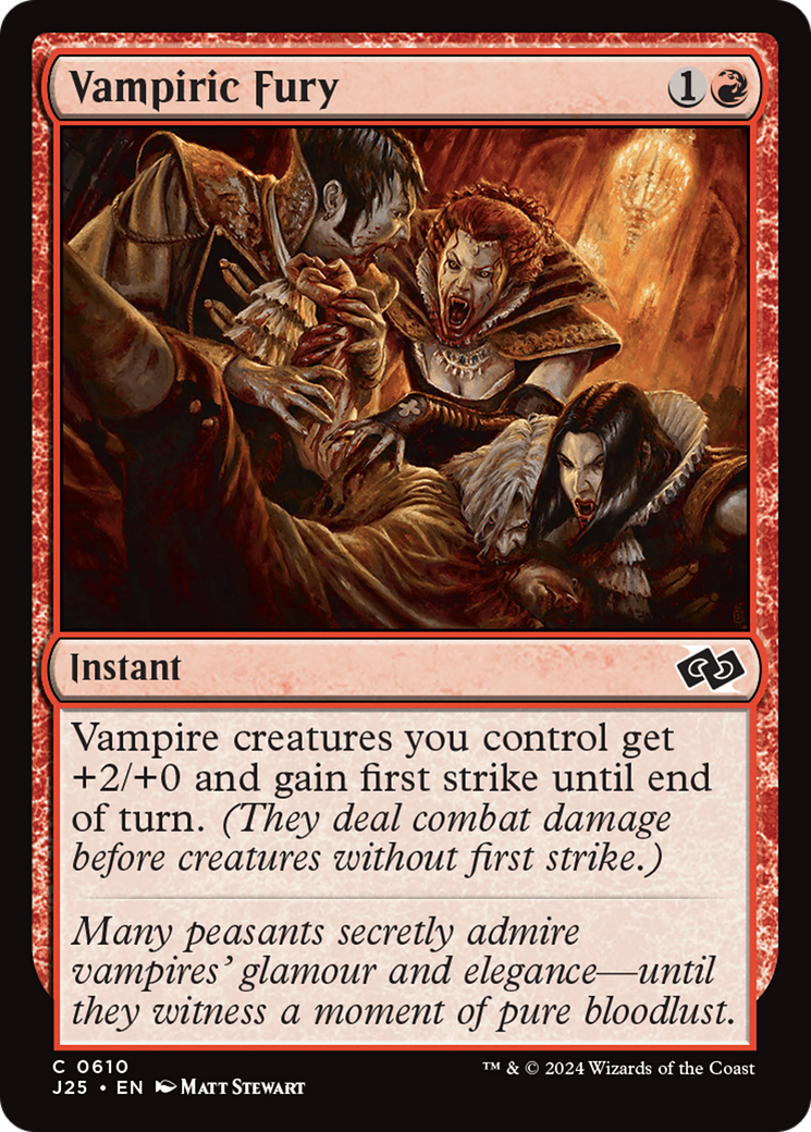 Vampiric Fury (J25-610) [Foundations Jumpstart] MTG Single Wizards of the Coast