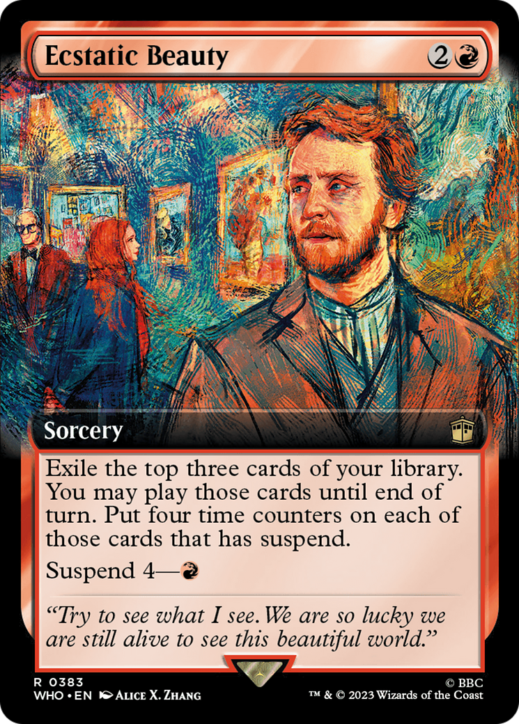Ecstatic Beauty (WHO-383) [Doctor Who] (Extended Art) Foil MTG Single Wizards of the Coast