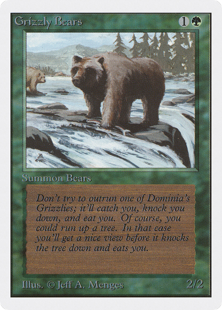 Grizzly Bears (2ED-) [Oldschool] Unlimited Edition MTG Single Wizards of the Coast