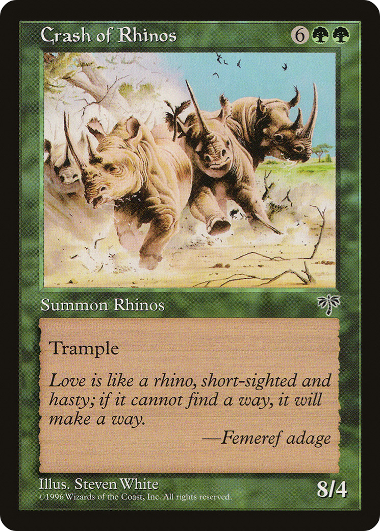 Crash of Rhinos (MIR-) [Mirage] MTG Single Wizards of the Coast