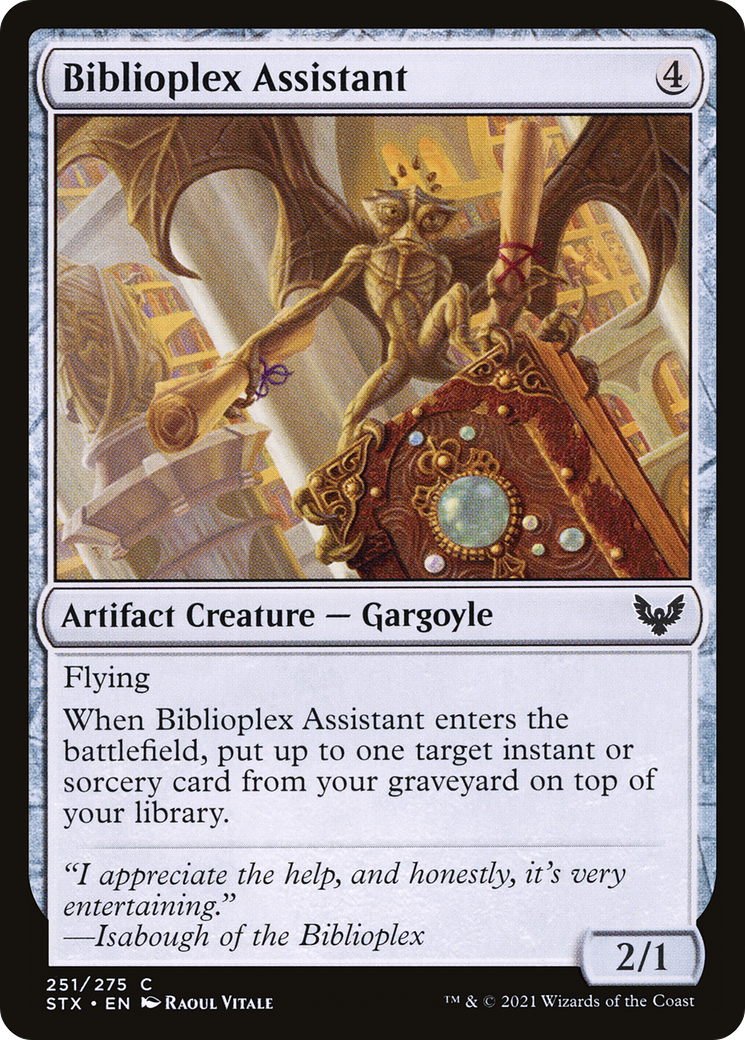 Biblioplex Assistant (STX-251) [Strixhaven: School of Mages] MTG Single Wizards of the Coast