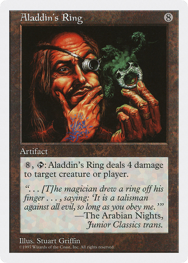 Aladdin's Ring (5ED-346) [Fifth Edition] MTG Single Wizards of the Coast