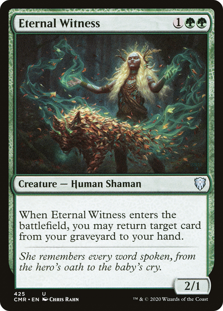 Eternal Witness (CMR-425) [Commander Legends] MTG Single Wizards of the Coast
