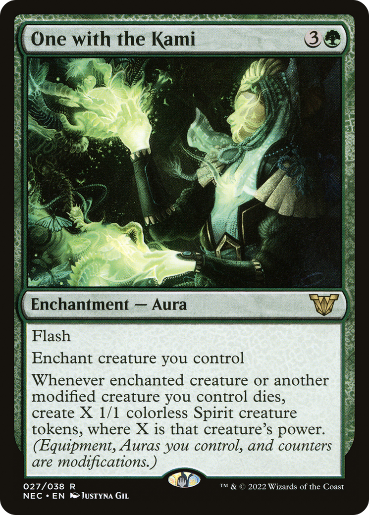 One with the Kami (NEC-027) [Neon Dynasty Commander] MTG Single Wizards of the Coast