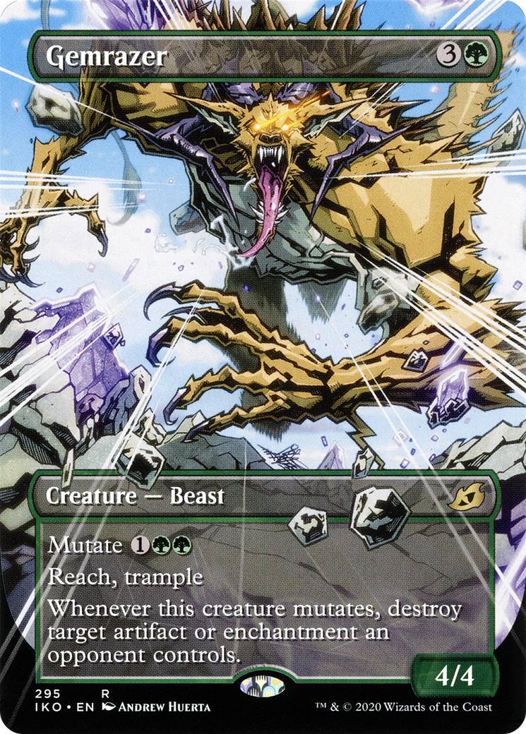 Gemrazer (IKO-295) [Ikoria: Lair of Behemoths] (Showcase) (Borderless) MTG Single Wizards of the Coast