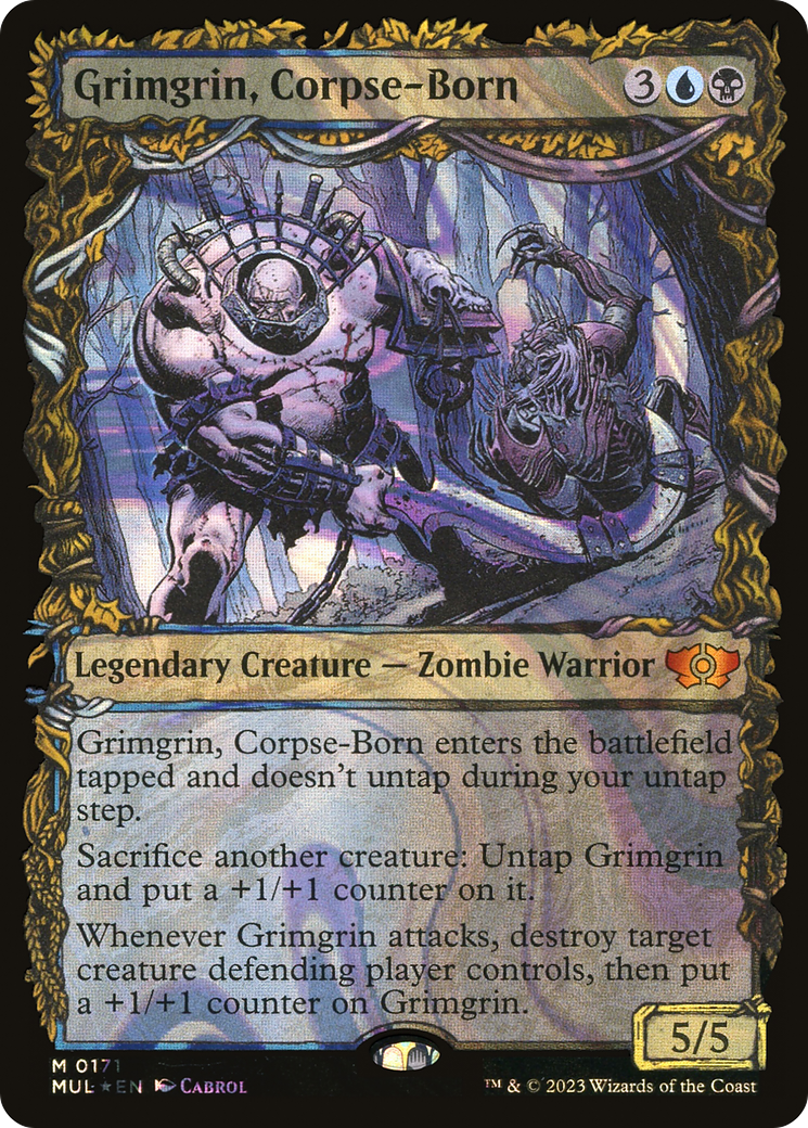 Grimgrin, Corpse-Born (MUL-171) [Multiverse Legends] (Showcase) Foil MTG Single Wizards of the Coast