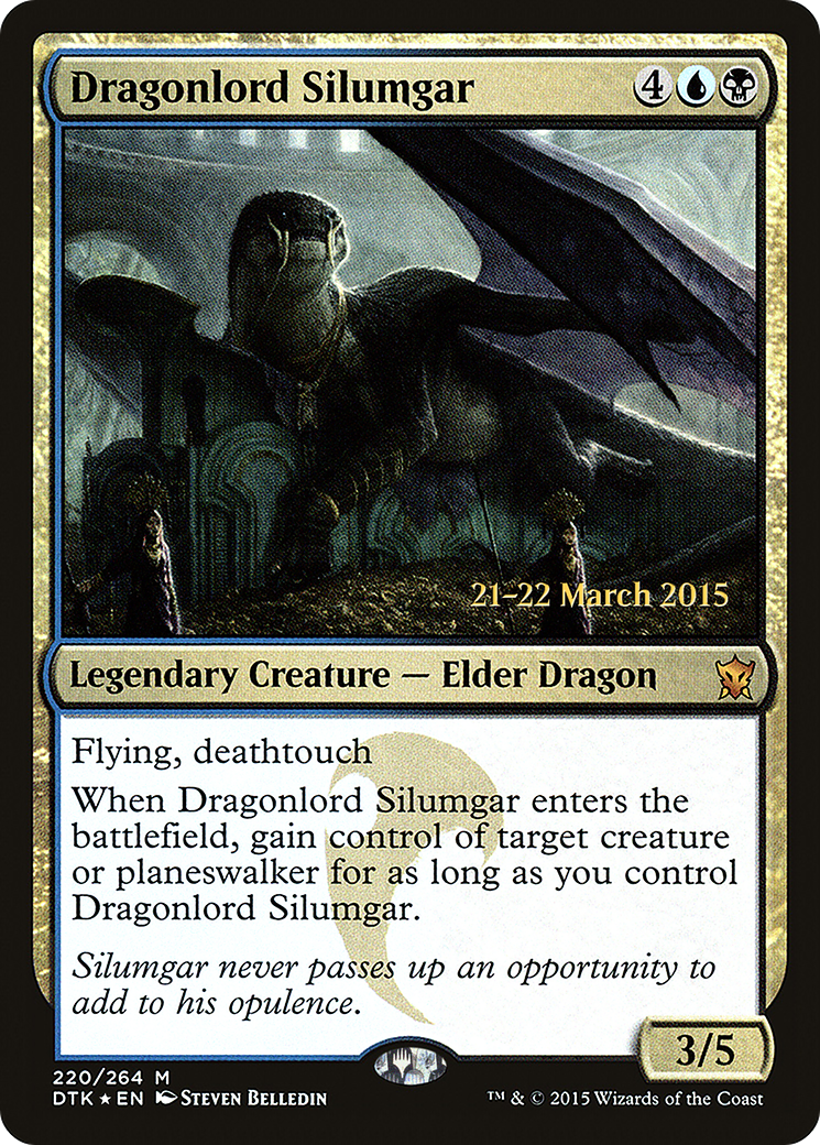 Dragonlord Silumgar [Dragons of Tarkir Prerelease Promos] MTG Single Magic: The Gathering