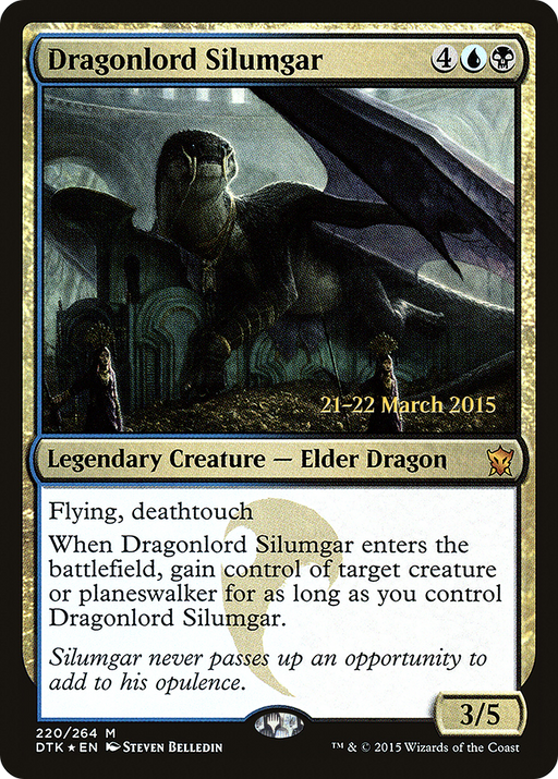 Dragonlord Silumgar (PRE-220) [Dragons of Tarkir Promos] Foil MTG Single Wizards of the Coast