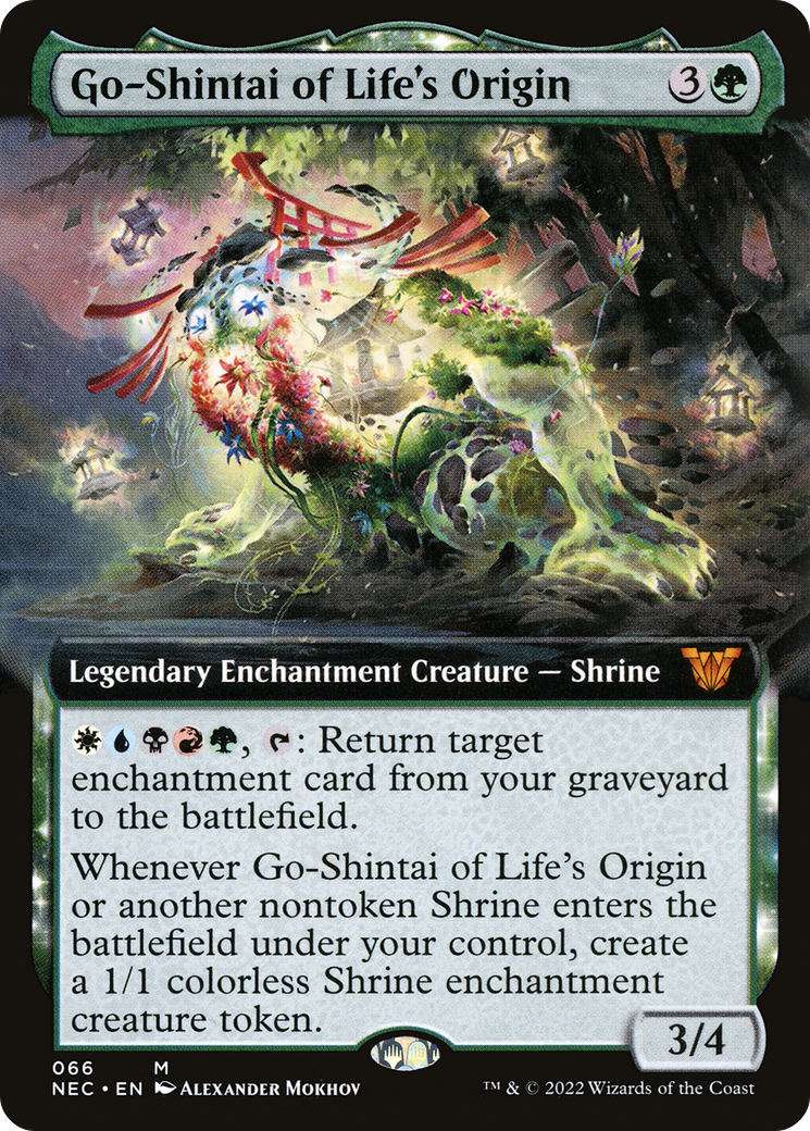 Go-Shintai of Life's Origin (NEC-066) [Neon Dynasty Commander] (Extended Art) MTG Single Wizards of the Coast