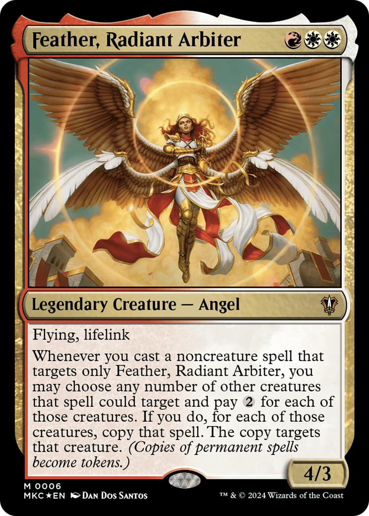 Feather, Radiant Arbiter (MKC-006) [Murders at Karlov Manor Commander] Foil MTG Single Wizards of the Coast