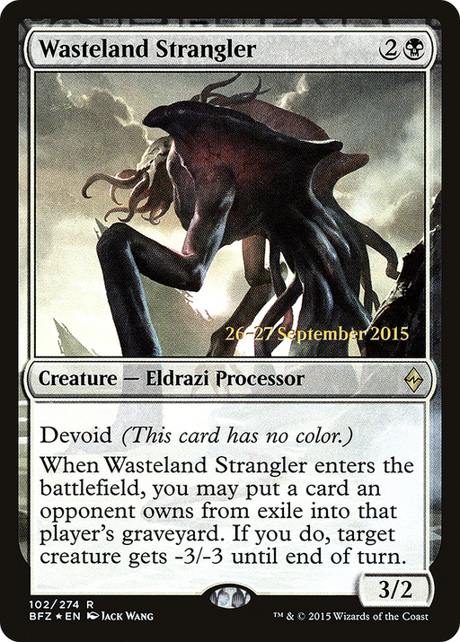 Wasteland Strangler (PRE-102) [Battle for Zendikar Promos] Foil MTG Single Wizards of the Coast