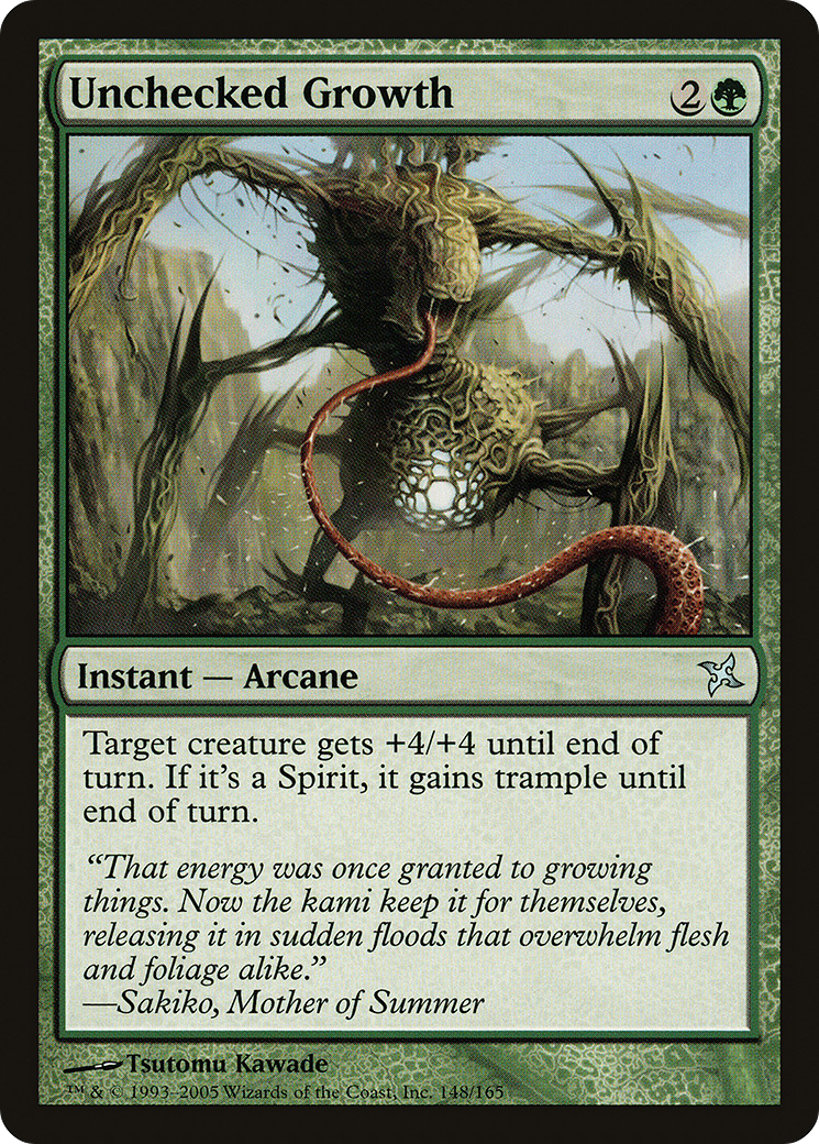 Unchecked Growth (BOK-148) [Betrayers of Kamigawa] Foil MTG Single Wizards of the Coast