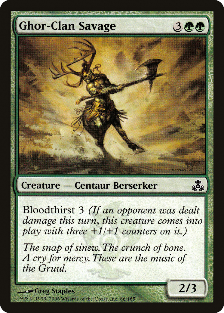 Ghor-Clan Savage (GPT-086) [Guildpact] Foil MTG Single Wizards of the Coast