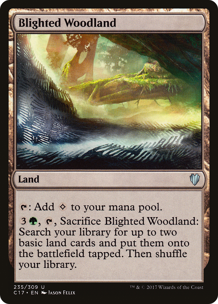 Blighted Woodland (C17-235) [Commander 2017] MTG Single Wizards of the Coast