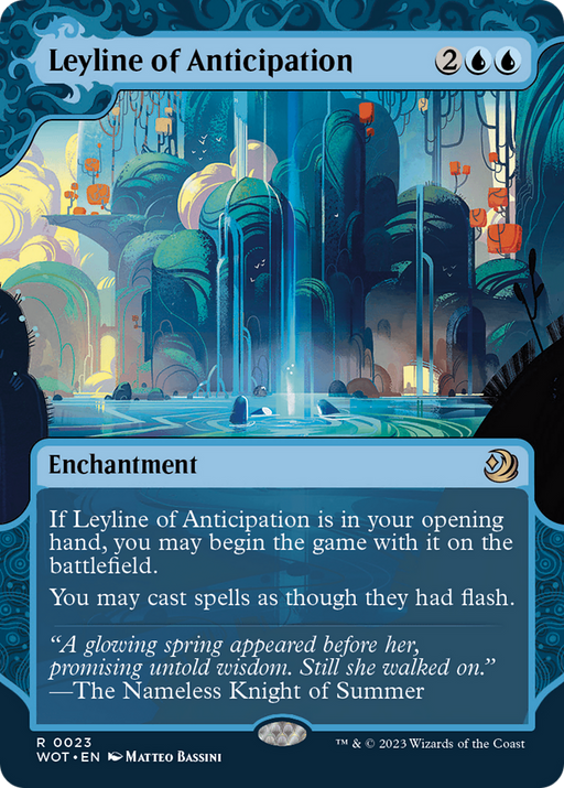 Leyline of Anticipation (WOT-023) [Wilds of Eldraine: Enchanting Tales] (Showcase) (Borderless) Foil MTG Single Wizards of the Coast