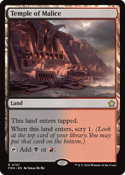 Temple of Malice (FDN-701) [Foundations] MTG Single Wizards of the Coast