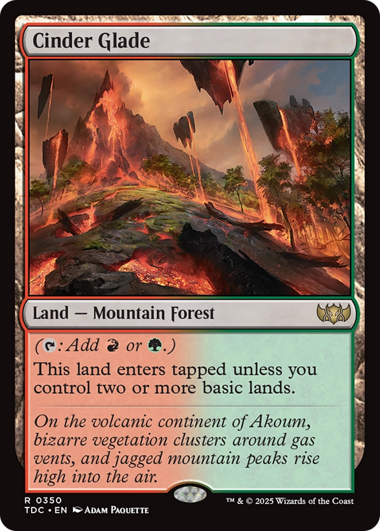 Cinder Glade (TDC-350) [Commander: Tarkir: Dragonstorm] MTG Single Wizards of the Coast