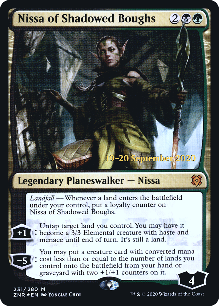 Nissa of Shadowed Boughs (PRE-231) [Zendikar Rising Promos] Foil MTG Single Wizards of the Coast