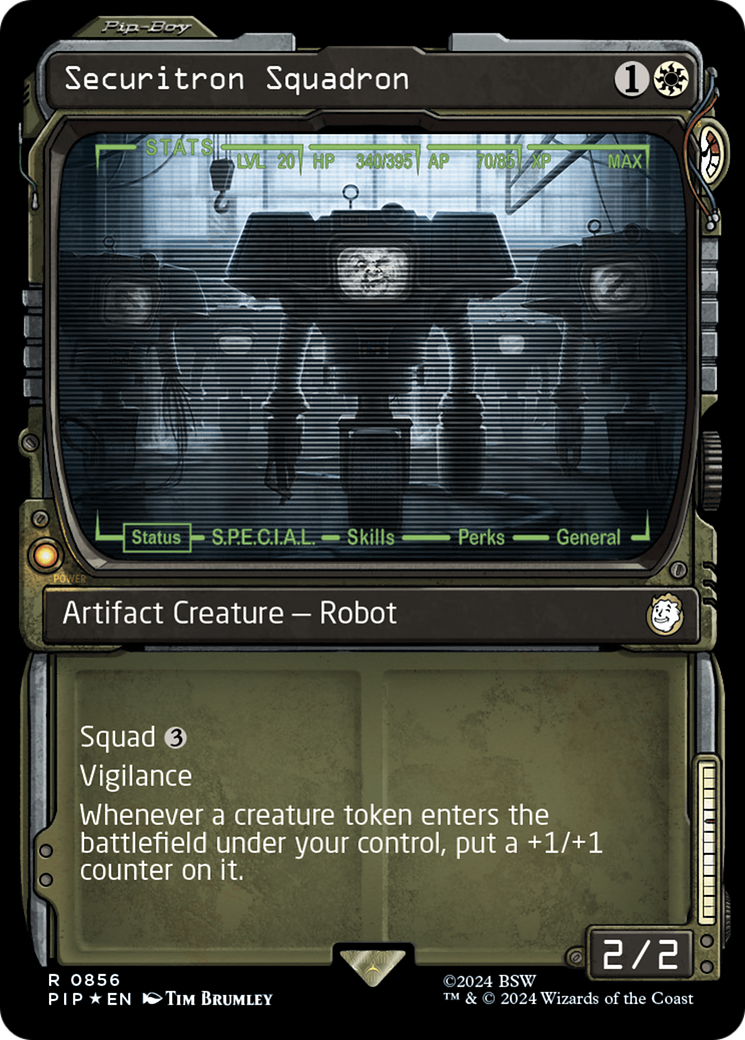 Securitron Squadron (Surge Foil) (PIP-856) [Fallout] (Showcase) Foil MTG Single Wizards of the Coast