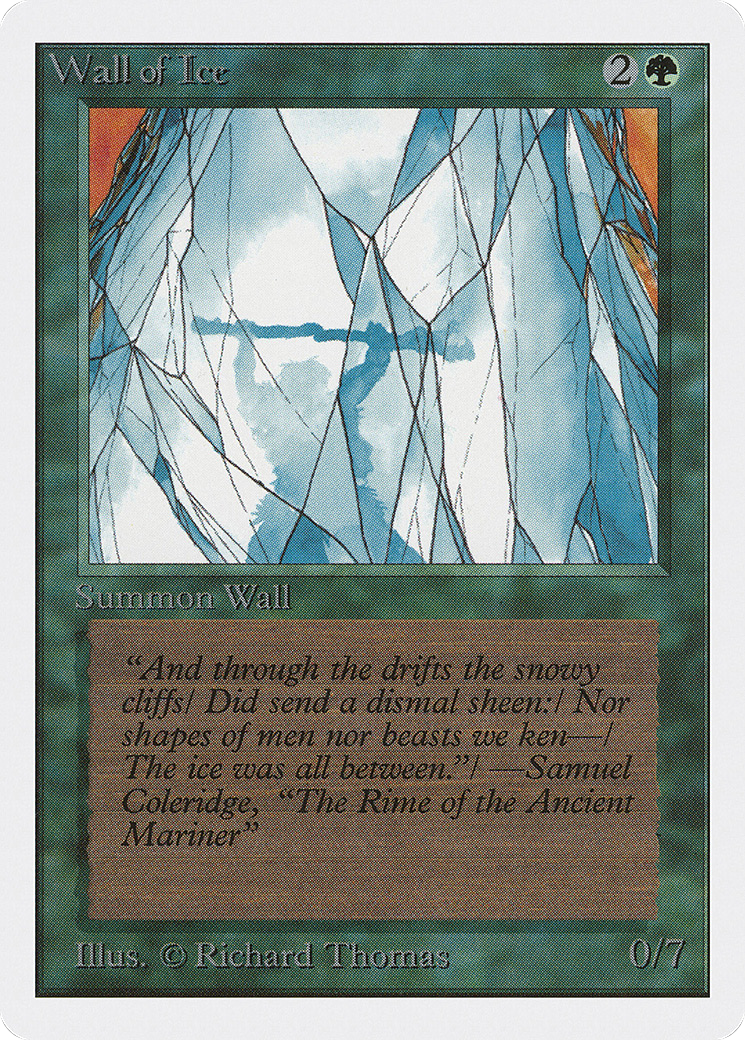 Wall of Ice (2ED-225) [Oldschool] Unlimited Edition MTG Single Wizards of the Coast