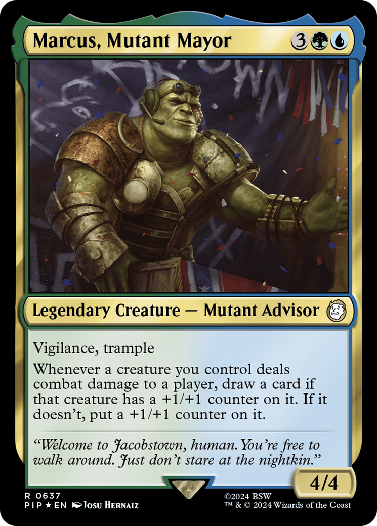 Marcus, Mutant Mayor (Surge Foil) [Fallout] MTG Single Magic: The Gathering