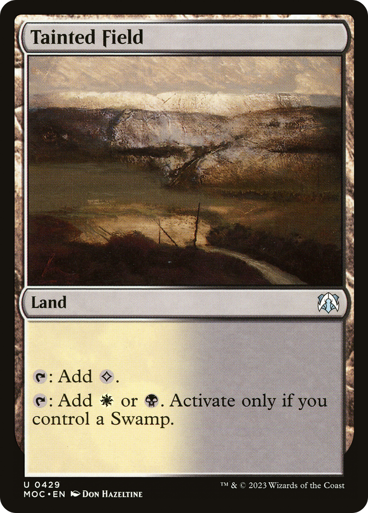 Tainted Field (MOC-429) [March of the Machine Commander] MTG Single Wizards of the Coast