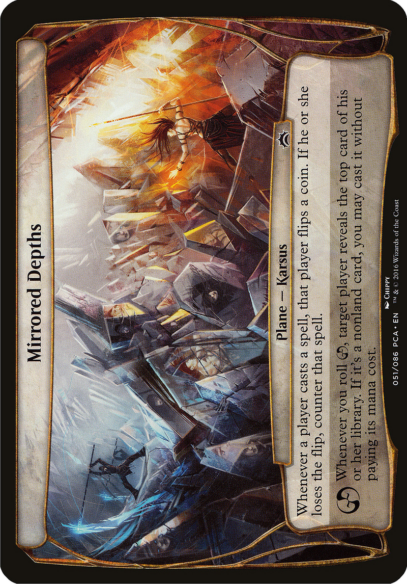 Mirrored Depths (Planechase Anthology) (OVER-) [Oversized] Planechase Anthology Planes MTG Single Wizards of the Coast