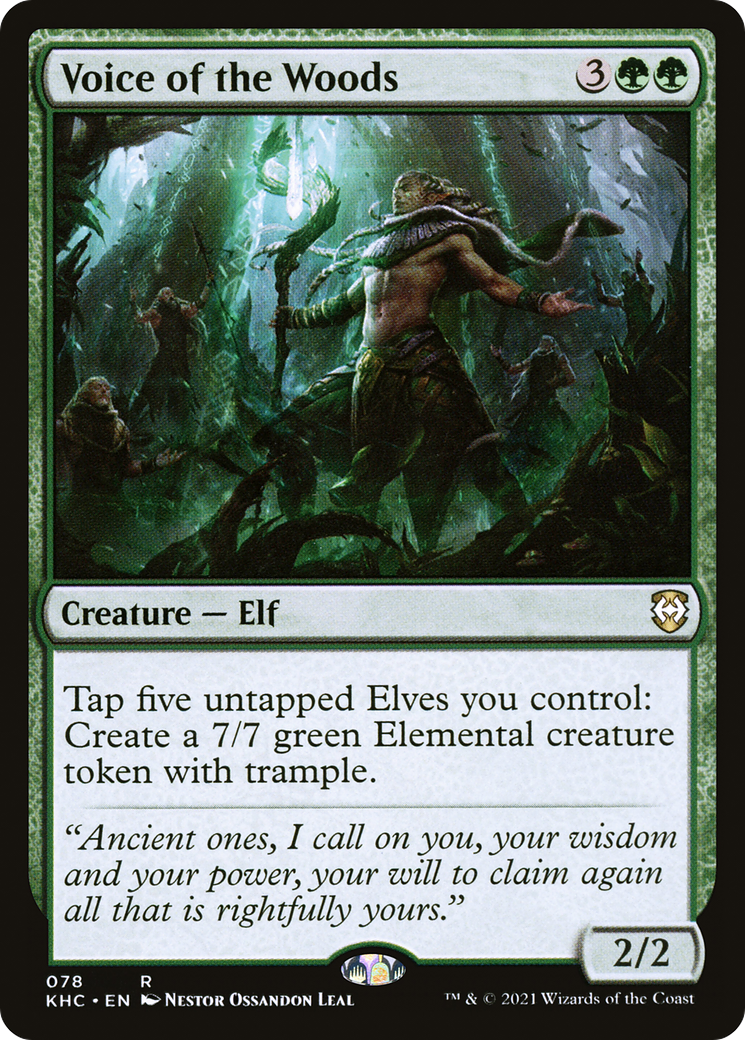 Voice of the Woods (KHC-078) [Kaldheim Commander] MTG Single Wizards of the Coast