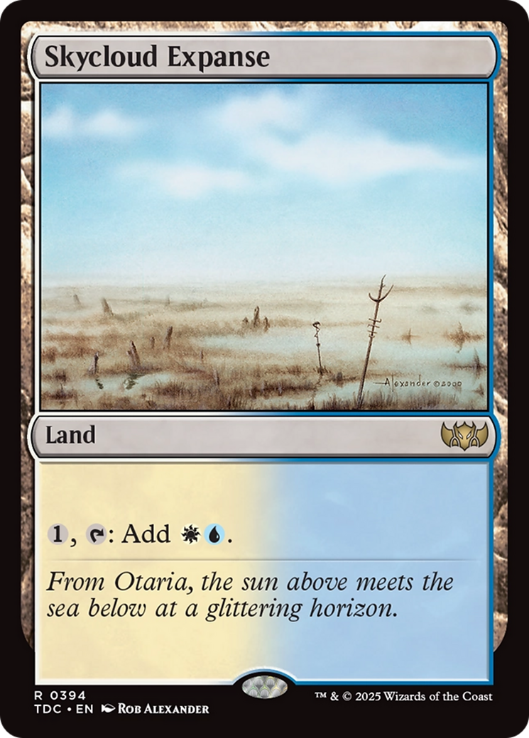 Skycloud Expanse (TDC-394) [Commander: Tarkir: Dragonstorm] MTG Single Wizards of the Coast