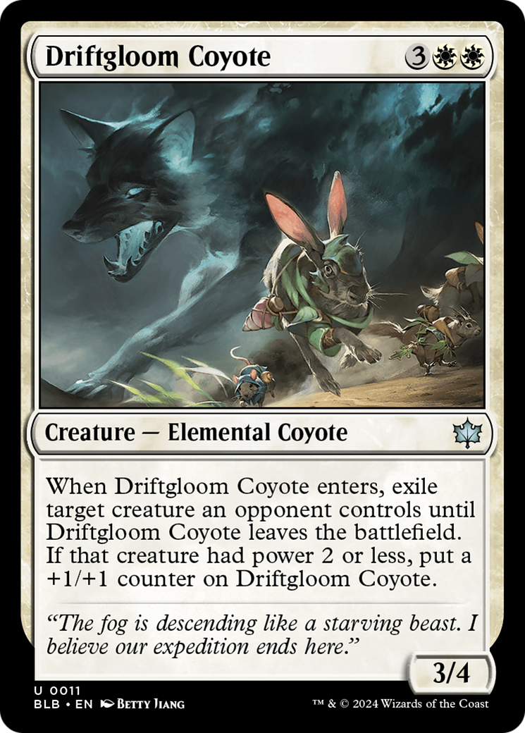 Driftgloom Coyote (BLB-011) [Bloomburrow] Foil MTG Single Wizards of the Coast