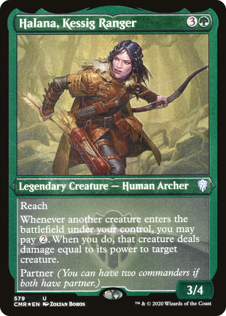 Halana, Kessig Ranger (Foil Etched) (CMR-579) [Commander Legends] Foil MTG Single Wizards of the Coast