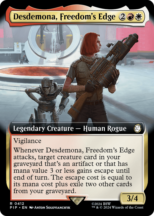 Desdemona, Freedom's Edge (PIP-412) [Fallout] (Extended Art) Foil MTG Single Wizards of the Coast