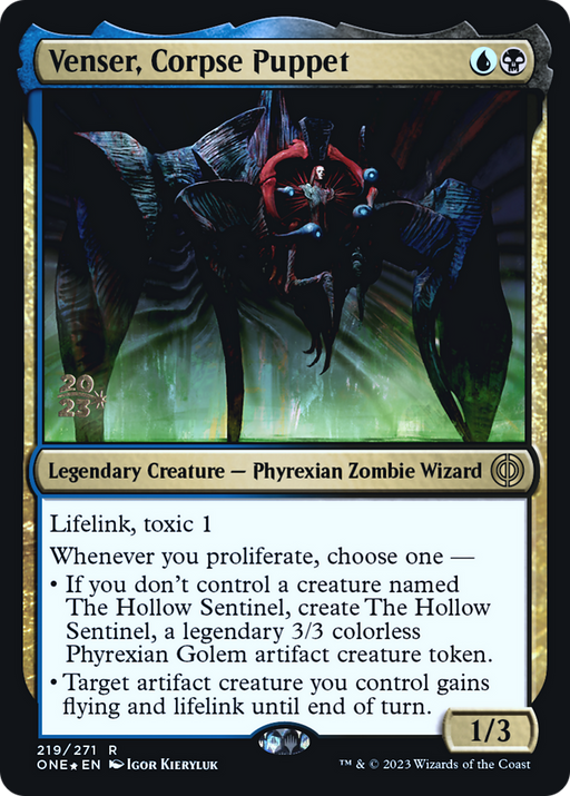Venser, Corpse Puppet (PRE-219S) [Phyrexia: All Will Be One Promos] Foil MTG Single Wizards of the Coast
