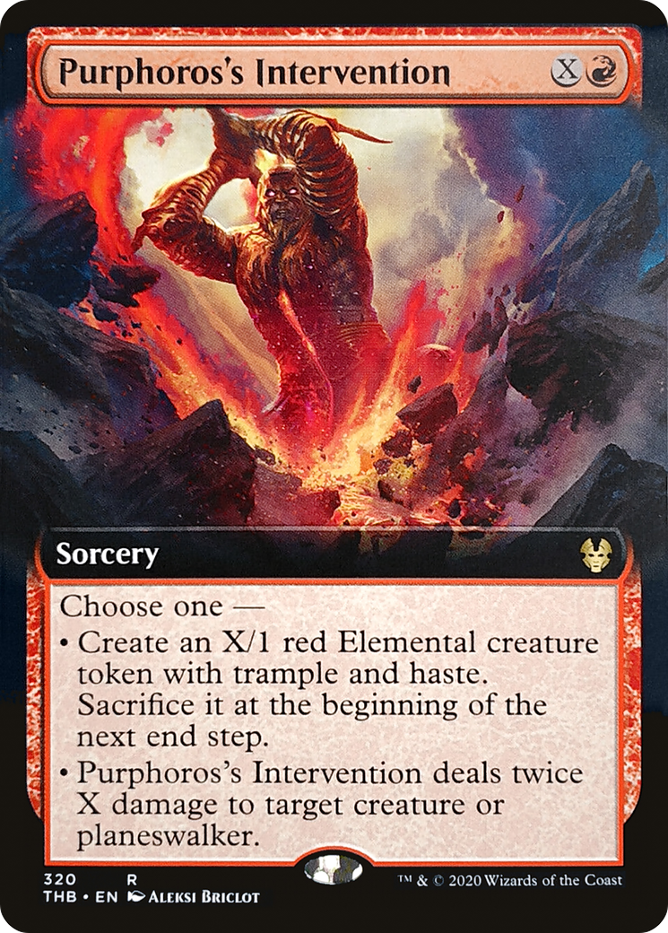 Purphoros's Intervention (THB-320) [Theros Beyond Death] (Extended Art) Foil MTG Single Wizards of the Coast