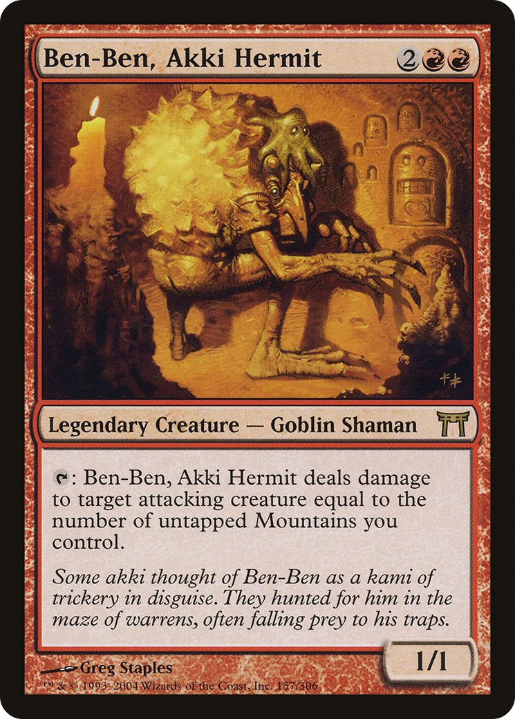Ben-Ben, Akki Hermit (CHK-157) [Champions of Kamigawa] Foil MTG Single Wizards of the Coast