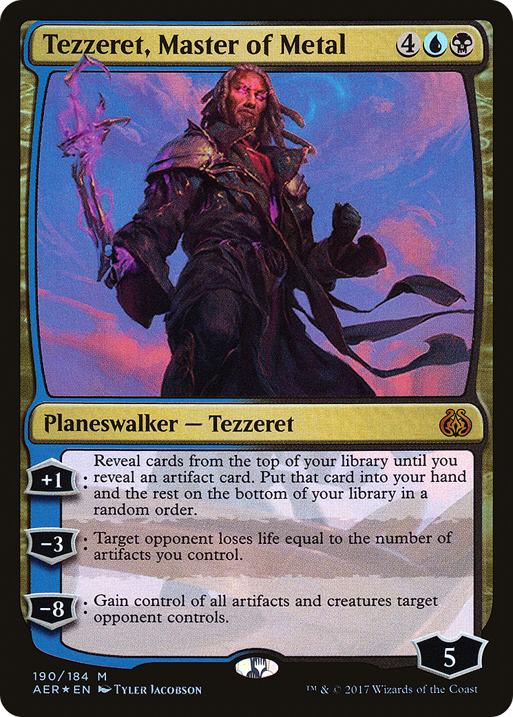 Tezzeret, Master of Metal (AER-190) [Aether Revolt] Foil MTG Single Wizards of the Coast