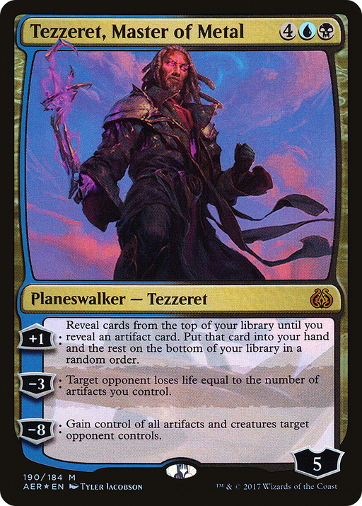 Tezzeret, Master of Metal (AER-190) [Aether Revolt] Foil MTG Single Wizards of the Coast