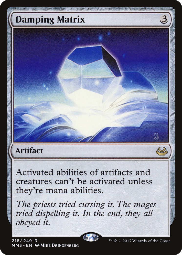 Damping Matrix (MM3-218) [Modern Masters 2017] Foil MTG Single Wizards of the Coast