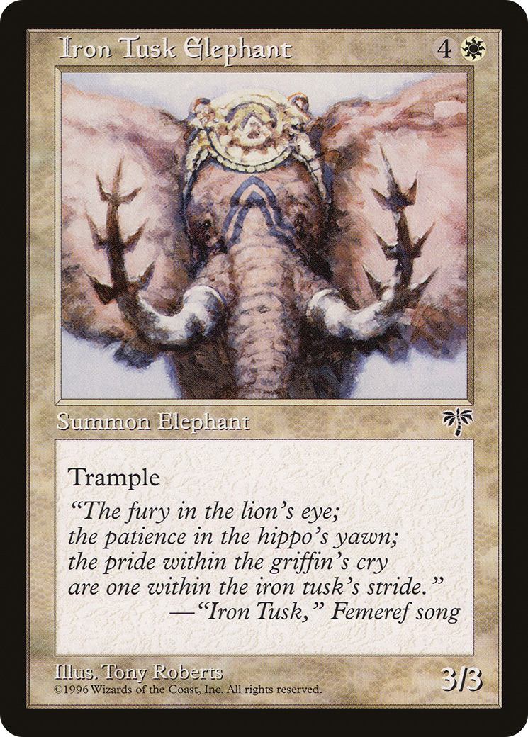 Iron Tusk Elephant (MIR-) [Mirage] MTG Single Wizards of the Coast