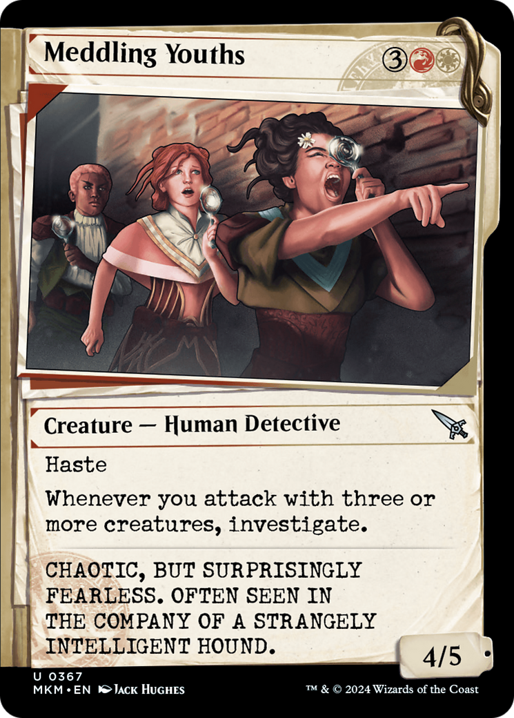 Meddling Youths (MKM-367) [Murders at Karlov Manor] (Showcase) MTG Single Murders at Karlov Manor